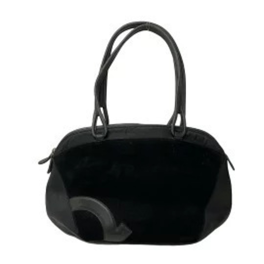 Salvatore Ferragamo Salvatore Gancini Shoulder Bag Black Leather